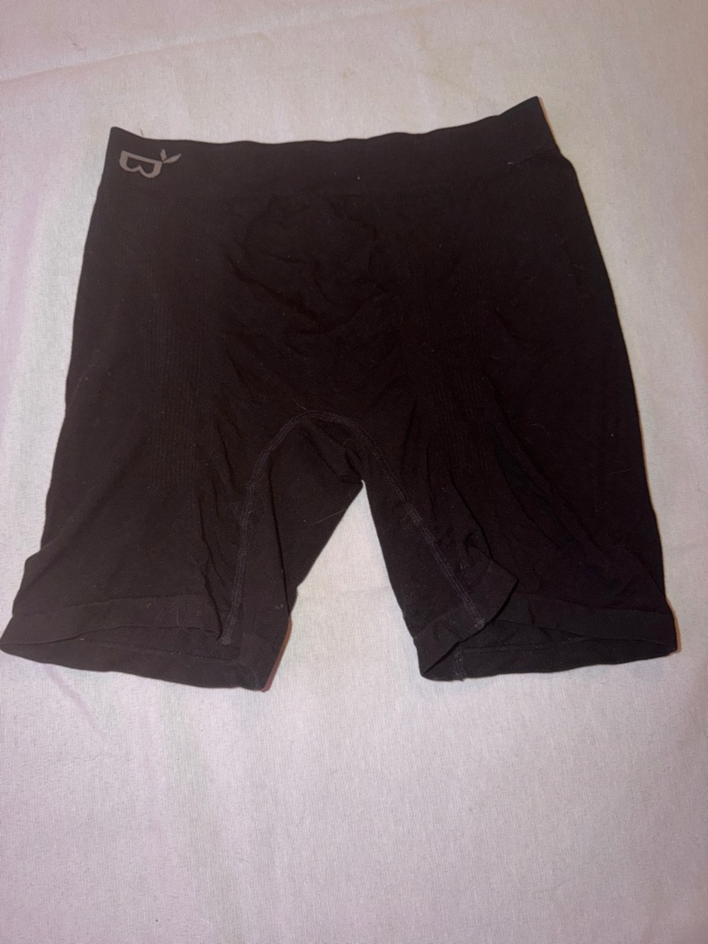 BOODY Black Seamless Bamboo-Blend Shorts with Logo Print